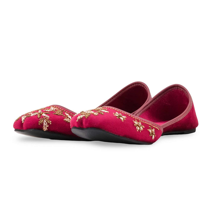Maroon Fancy Khussa For Ladies EC8792