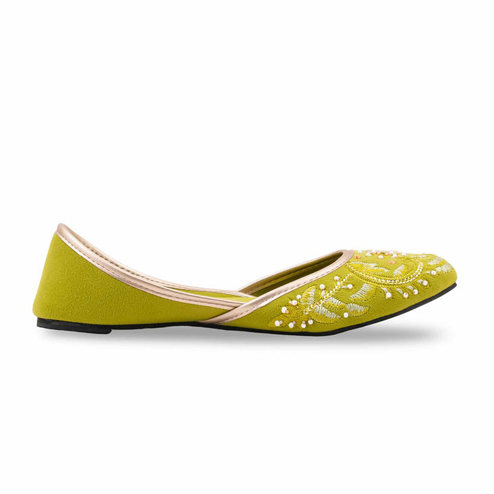 Green Fancy Khussa For Women EC8793