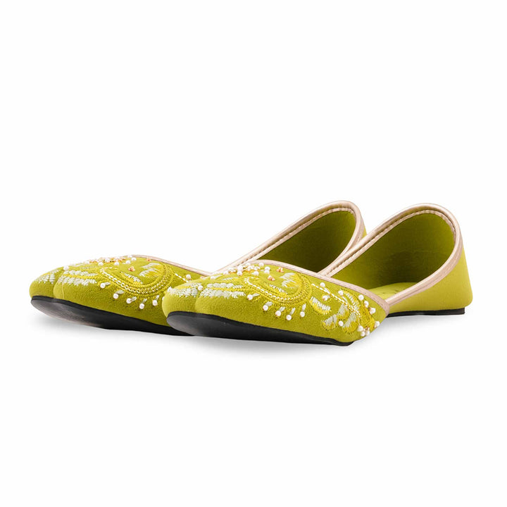 Green Fancy Khussa For Women EC8793