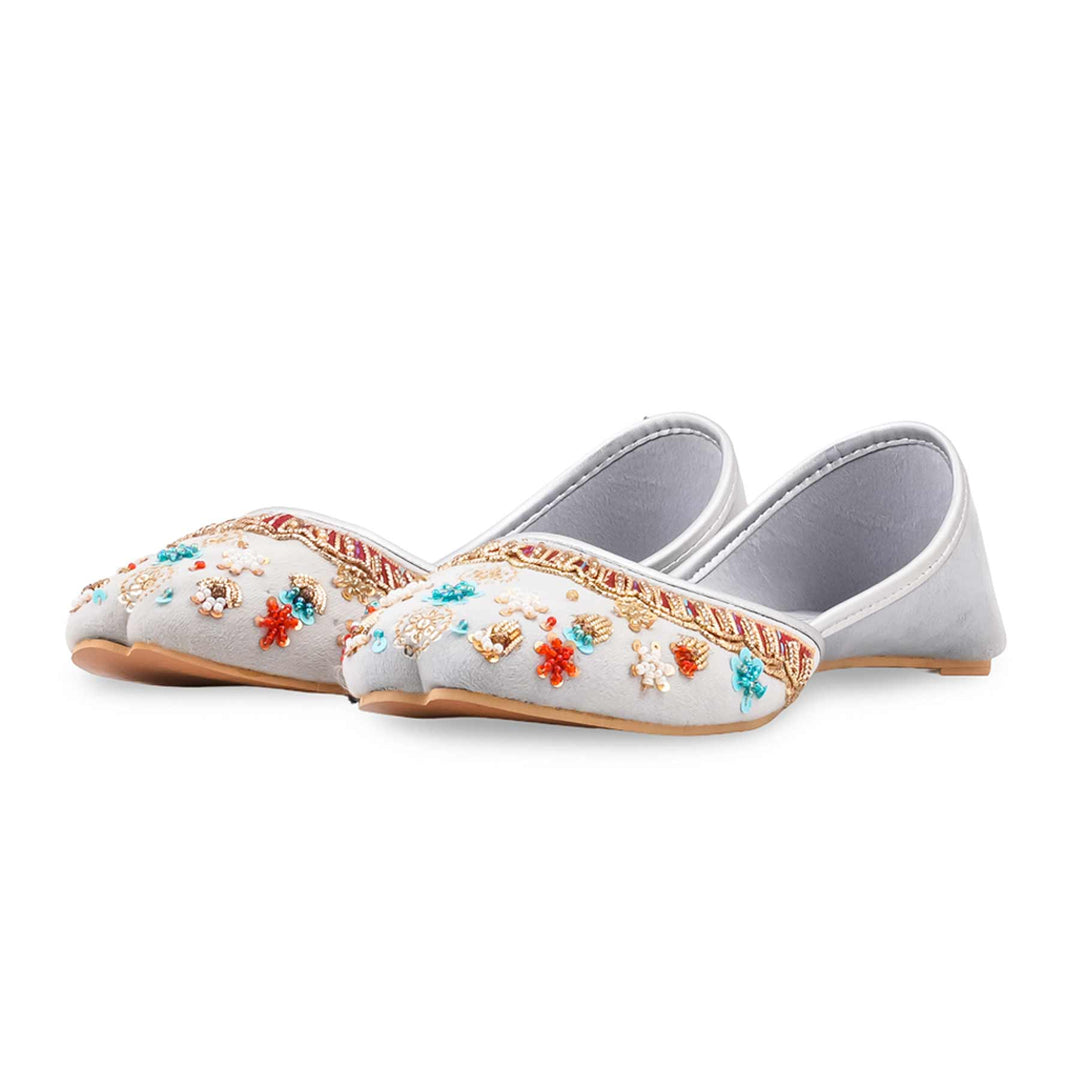 Grey Ethnic Khussa For Ladies EC8809