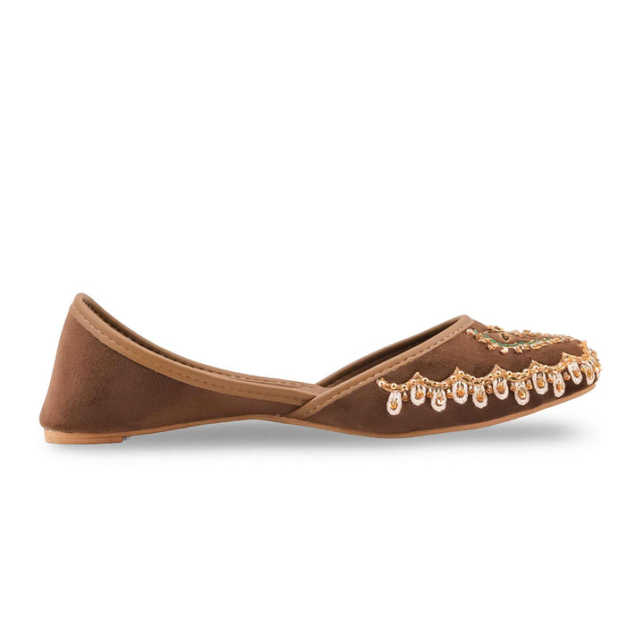 Brown Ethnic Khussa For Ladies EC8811