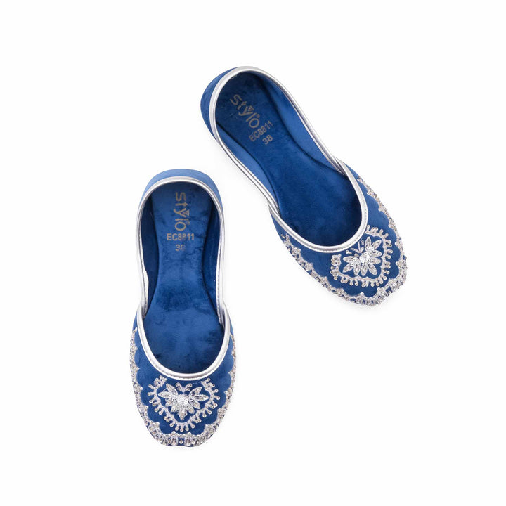 Blue Ethnic Khussa For Ladies EC8811