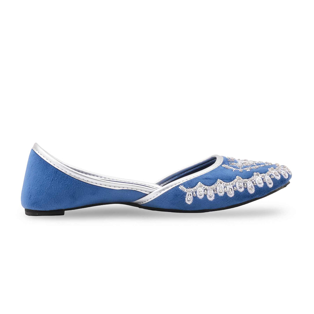 Blue Ethnic Khussa For Ladies EC8811