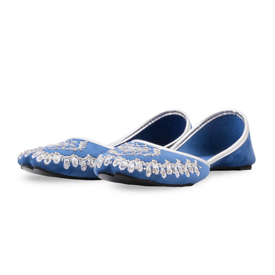 Blue Ethnic Khussa For Ladies EC8811
