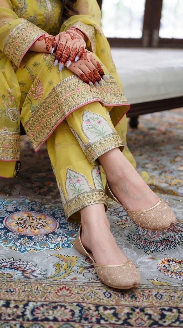 Brown Ethnic Khussa For Women EC8822