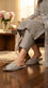 Grey Ethnic Back Open Khussa For Ladies EC8845