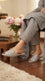Grey Ethnic Back Open Khussa For Ladies EC8845