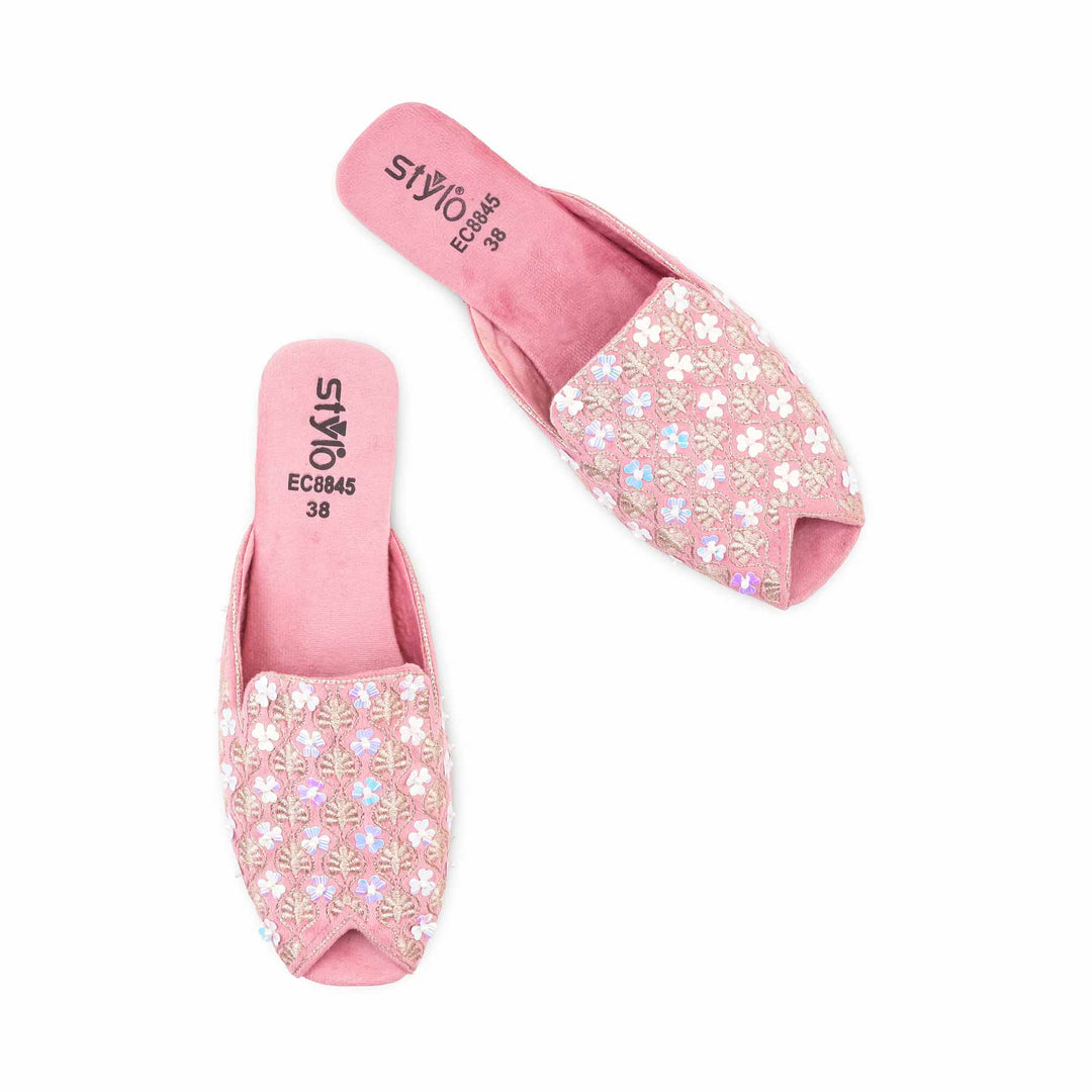 Pink Fancy Khussa For Ladies EC8845