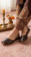 Coffee Leather Khussa For Women EC8864
