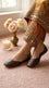 Brown Leather Khussa For Women EC8865