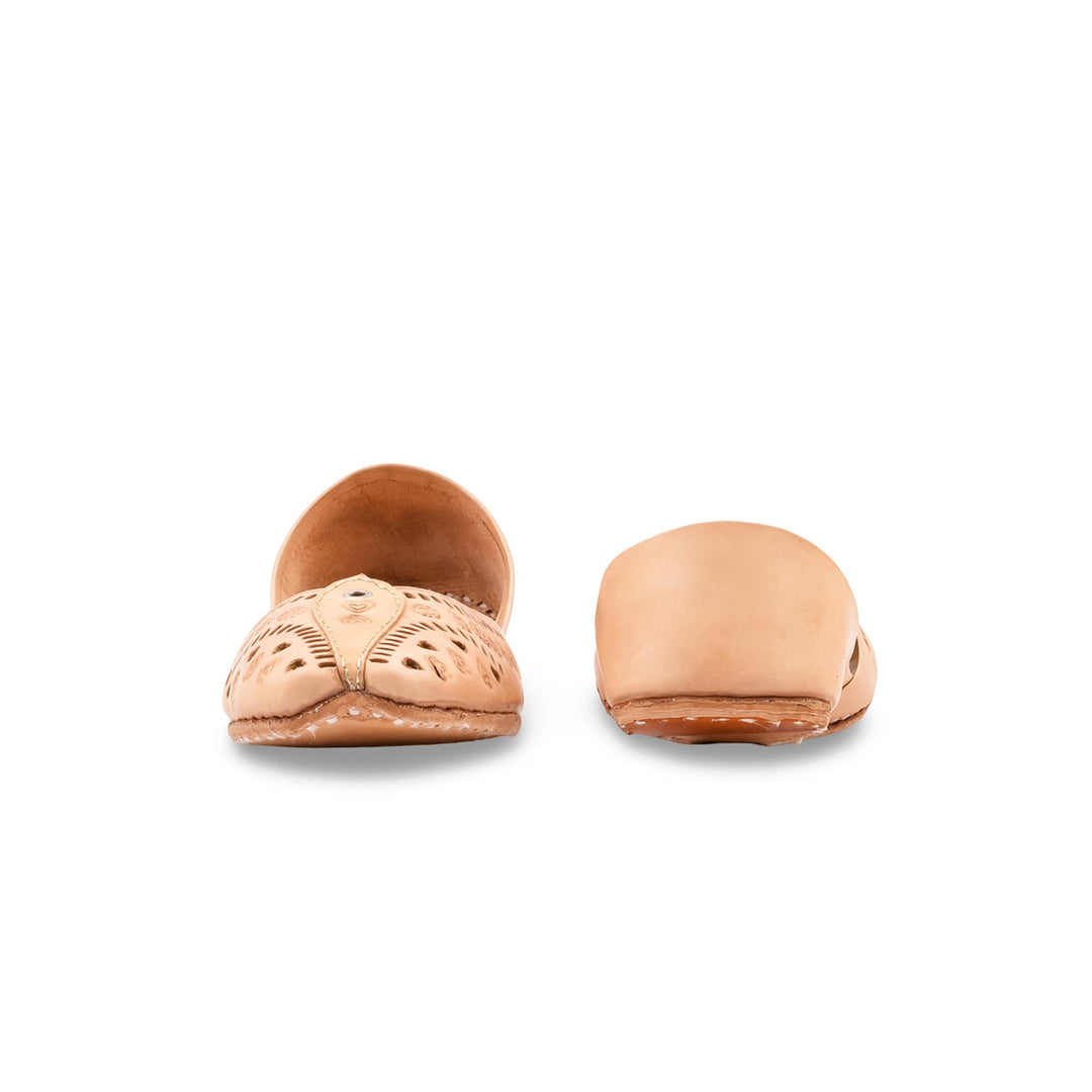 Fawn Leather Khussa For Women EC8865