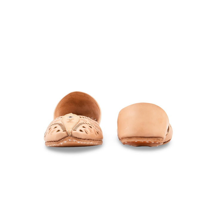 Fawn Leather Khussa For Women EC8865