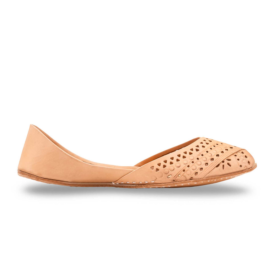 Fawn Leather Khussa For Women EC8867