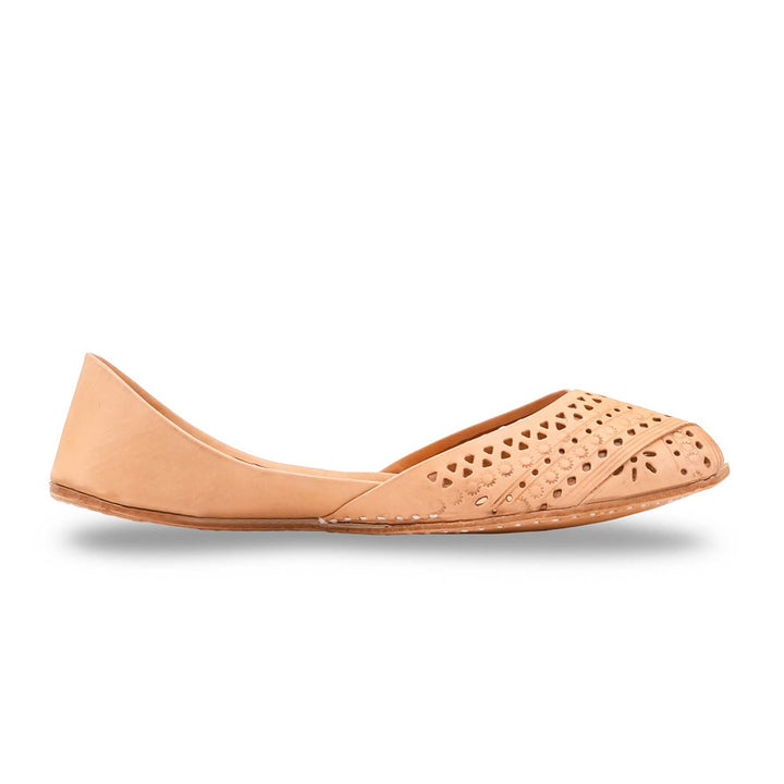 Fawn Leather Khussa For Women EC8867