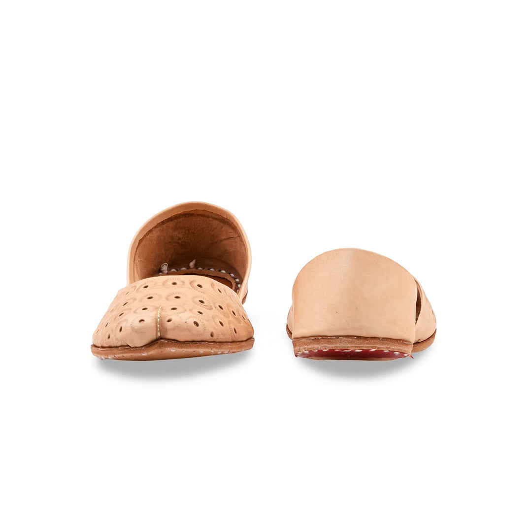 Fawn Leather Khussa For Women EC8868