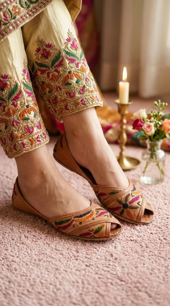 Multy Leather Khussa For Women EC8872