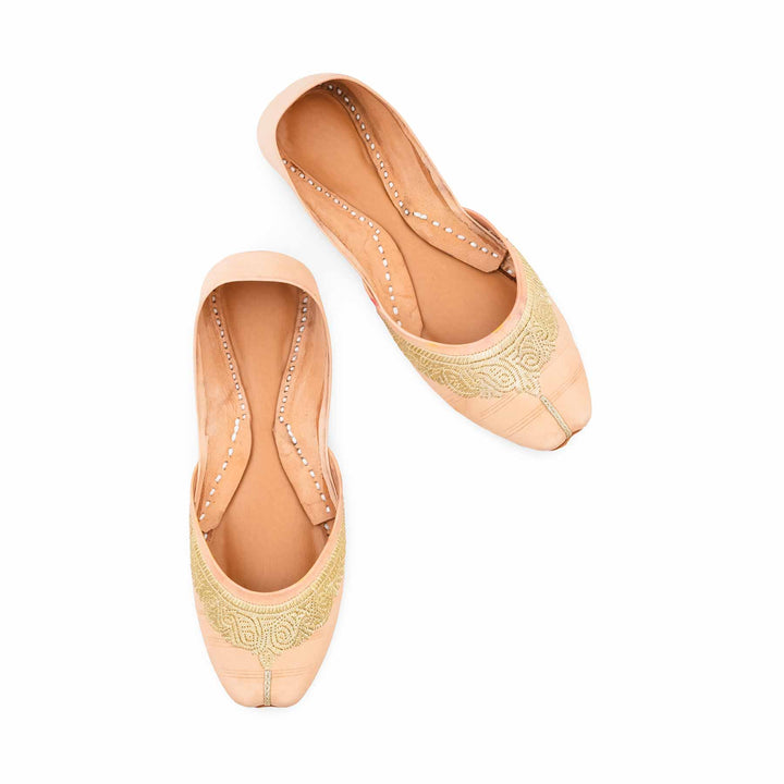 Fawn Leather Khussa For Women EC8874