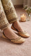 Fawn Leather Khussa For Women EC8875