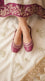 Pink Leather Khussa For Women EC8877