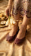 Maroon Leather Khussa For Women EC8878