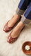 Maroon Leather Khussa For Women EC8881