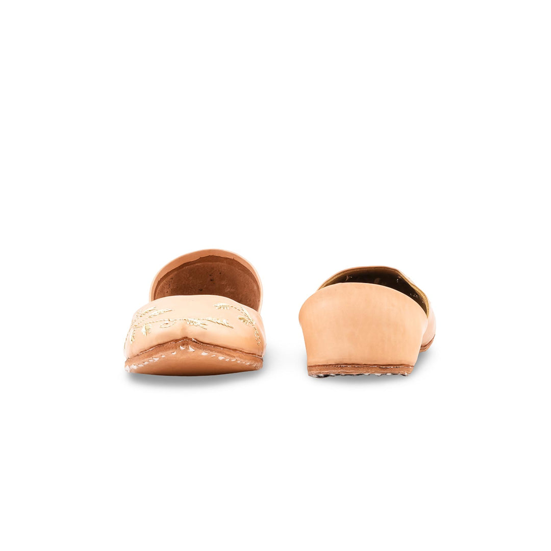 Fawn Leather Khussa For Women EC8881