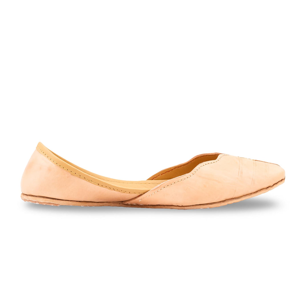 Fawn Leather Khussa For Women EC8882