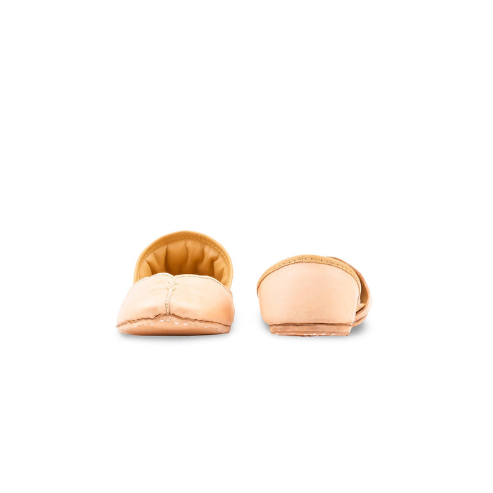 Fawn Leather Khussa For Women EC8882