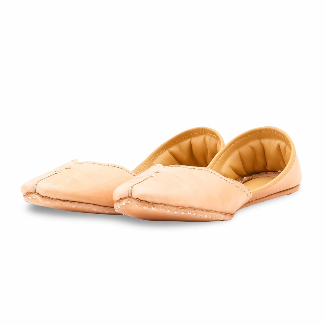 Fawn Leather Khussa For Women EC8882