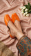 Orange Leather Khussa For Women EC8882