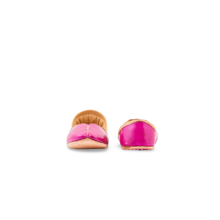 Pink Leather Khussa For Women EC8882