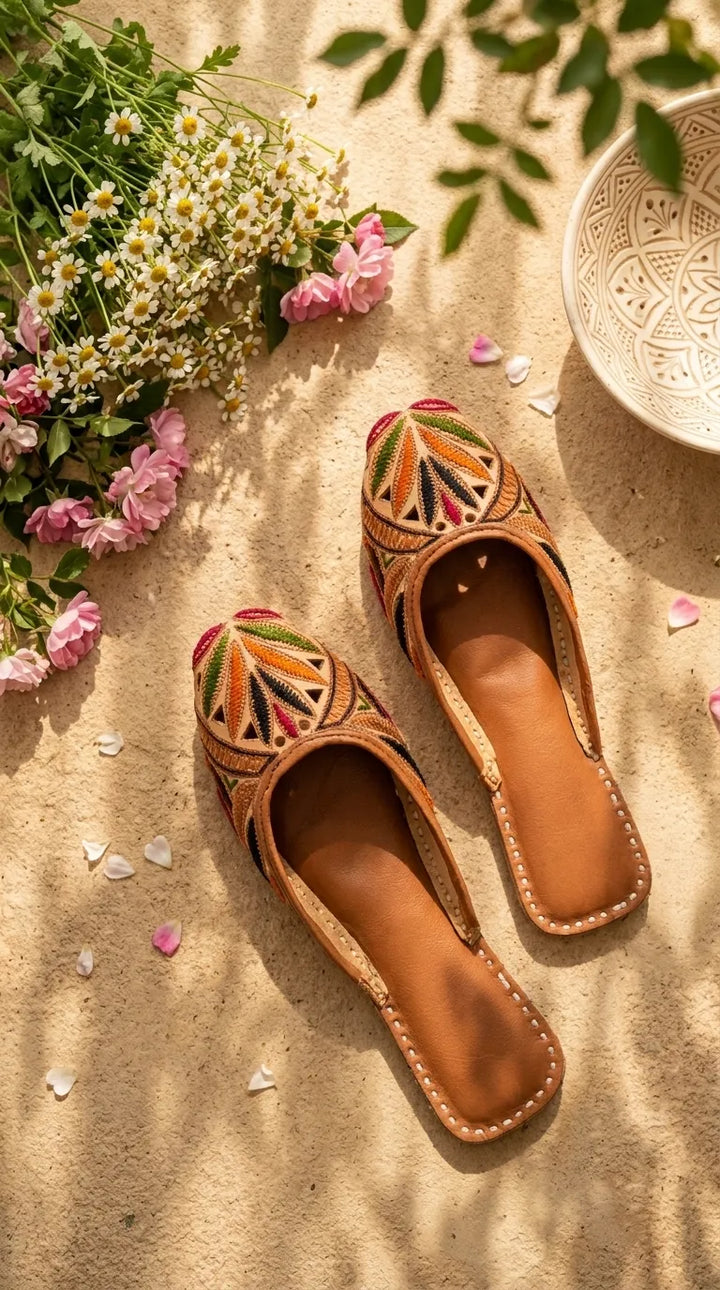 Multy Leather Khussa For Women EC8883