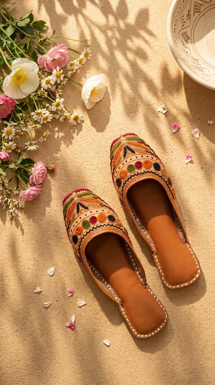 Multy Leather Khussa For Women EC8888