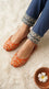 Orange Leather Khussa For Women EC8889