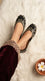 Black Leather Khussa For Women EC8890