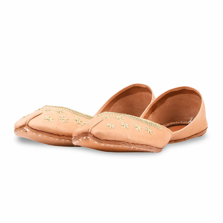 Fawn Leather Khussa For Women EC8890
