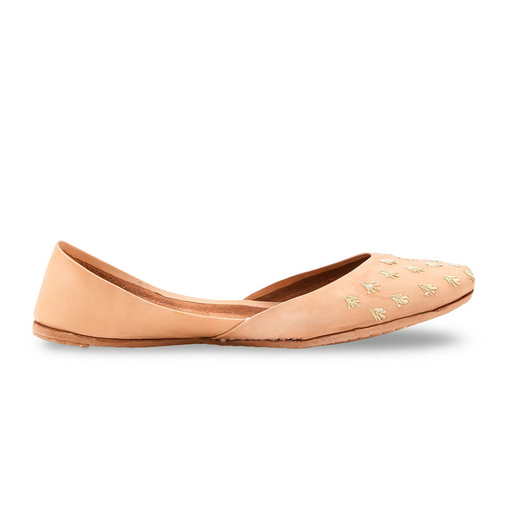 Fawn Leather Khussa For Women EC8891