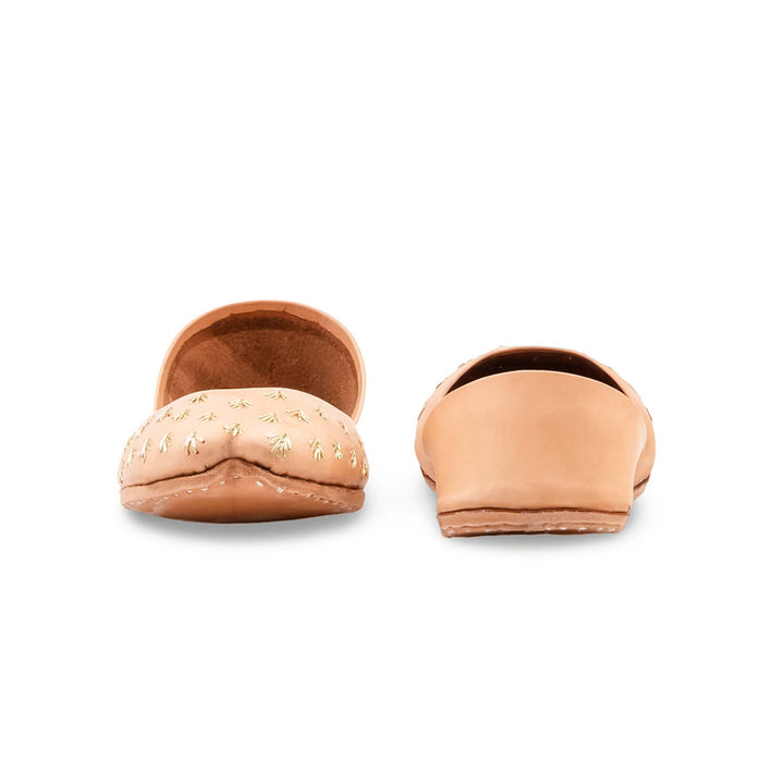 Fawn Leather Khussa For Women EC8891