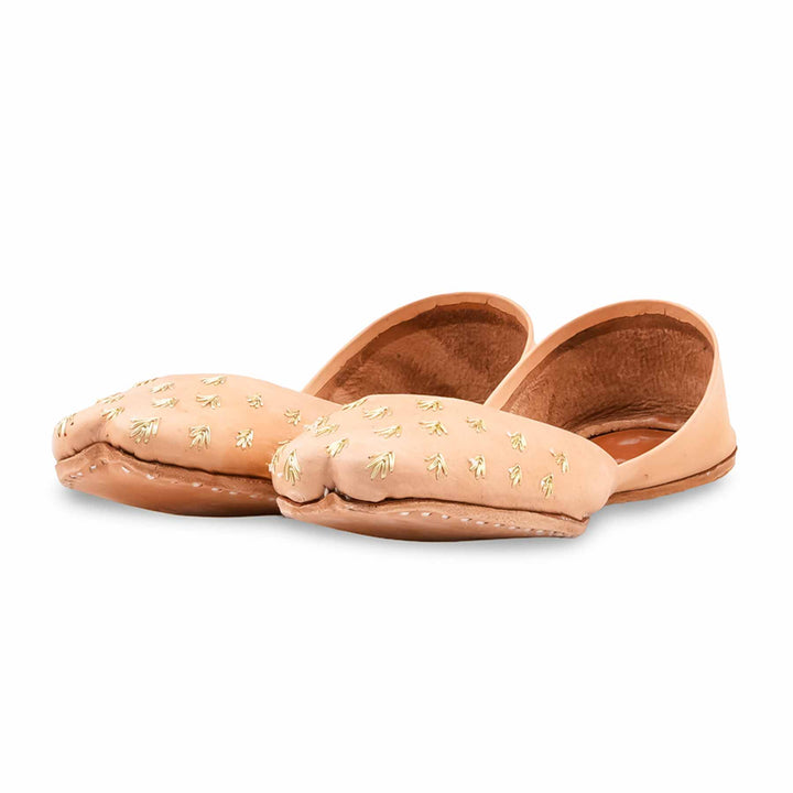 Fawn Leather Khussa For Women EC8891