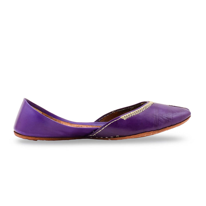 Blue Leather Khussa For Women EC8892