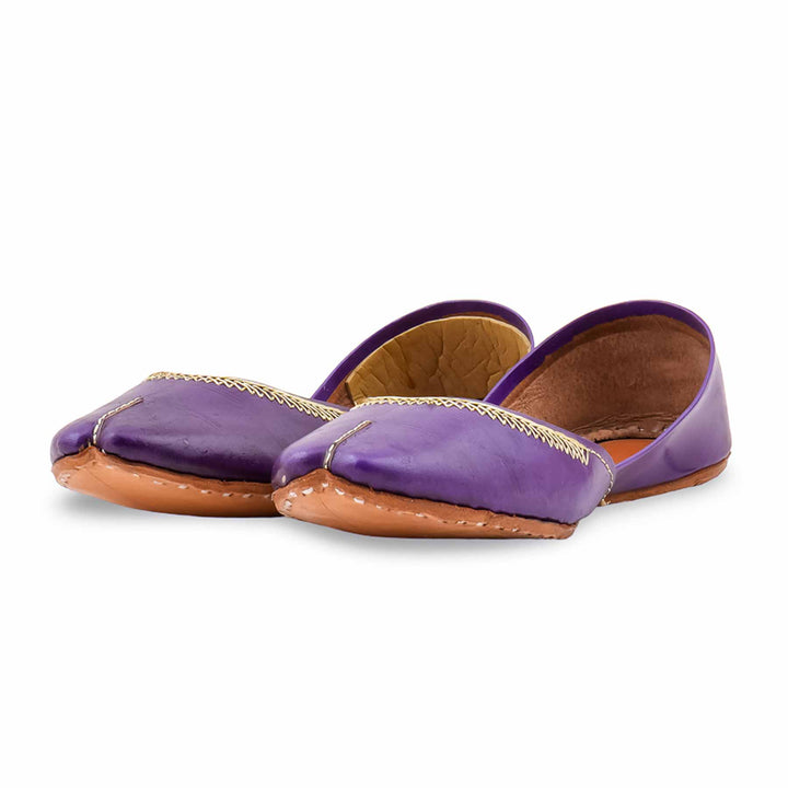 Blue Leather Khussa For Women EC8892