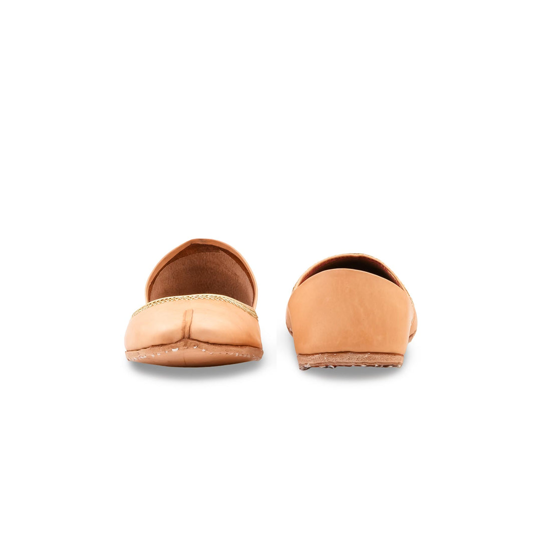 Fawn Leather Khussa For Women EC8892