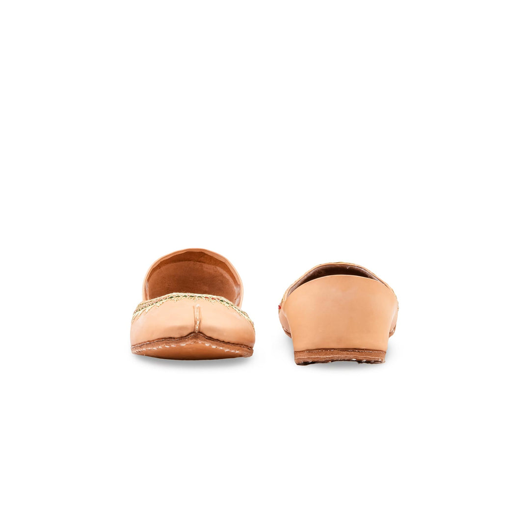 Fawn Leather Khussa For Women EC8893