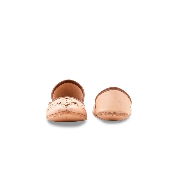 Fawn Leather Khussa For Women EC8896