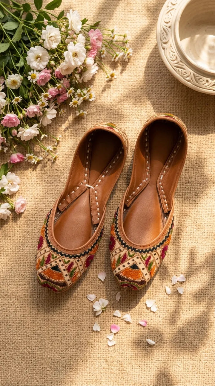 Multy Leather Khussa For Women EC8904