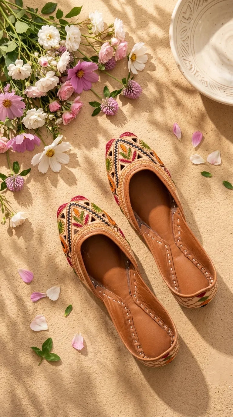 Multy Leather Khussa For Women EC8911