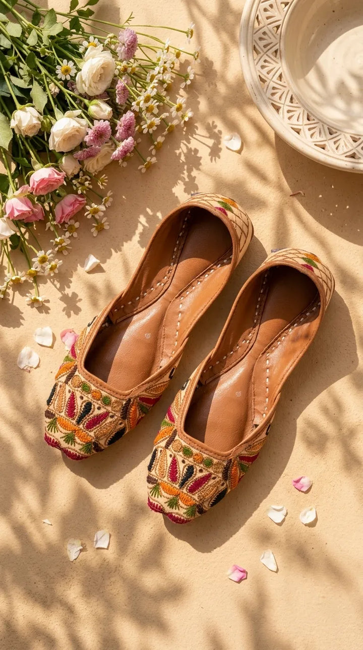Multy Leather Khussa For Women EC8912