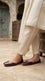 Coffee Leather Khussa For Ladies EC8925
