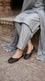Black Leather Khussa For Ladies EC8930