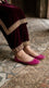 Skpink Leather Khussa For Ladies EC8934